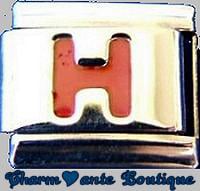 Lettre H rouge