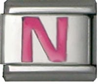 Lettre N rose 2