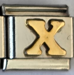 Lettre X doré